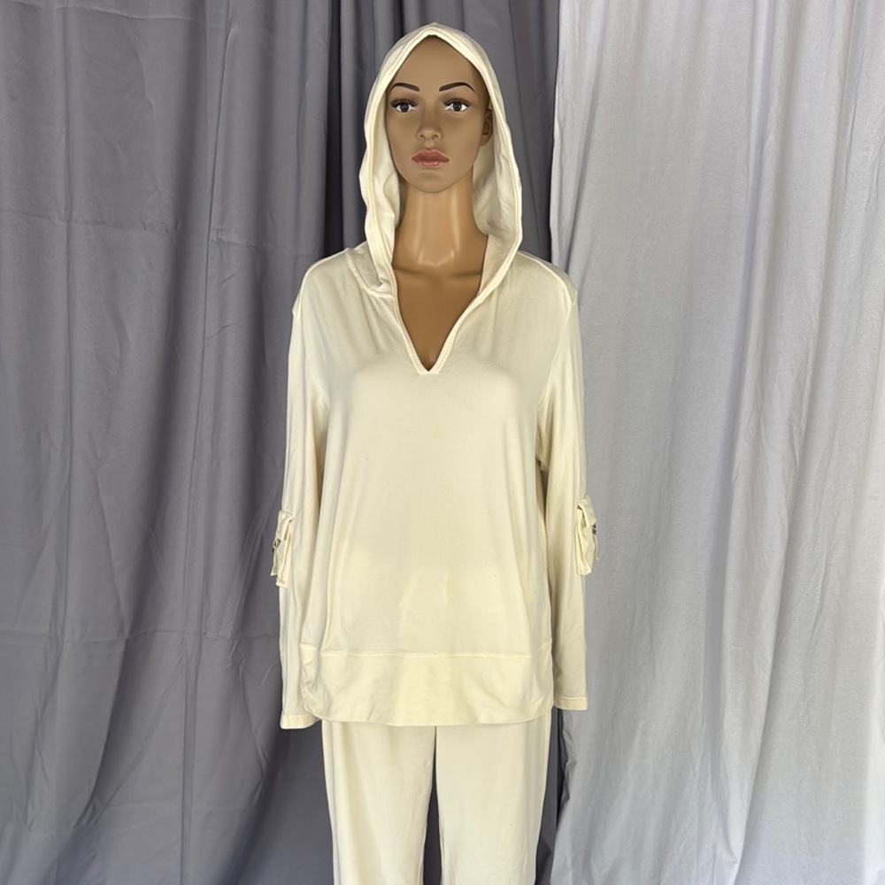 Cream Hooded Lounge Set